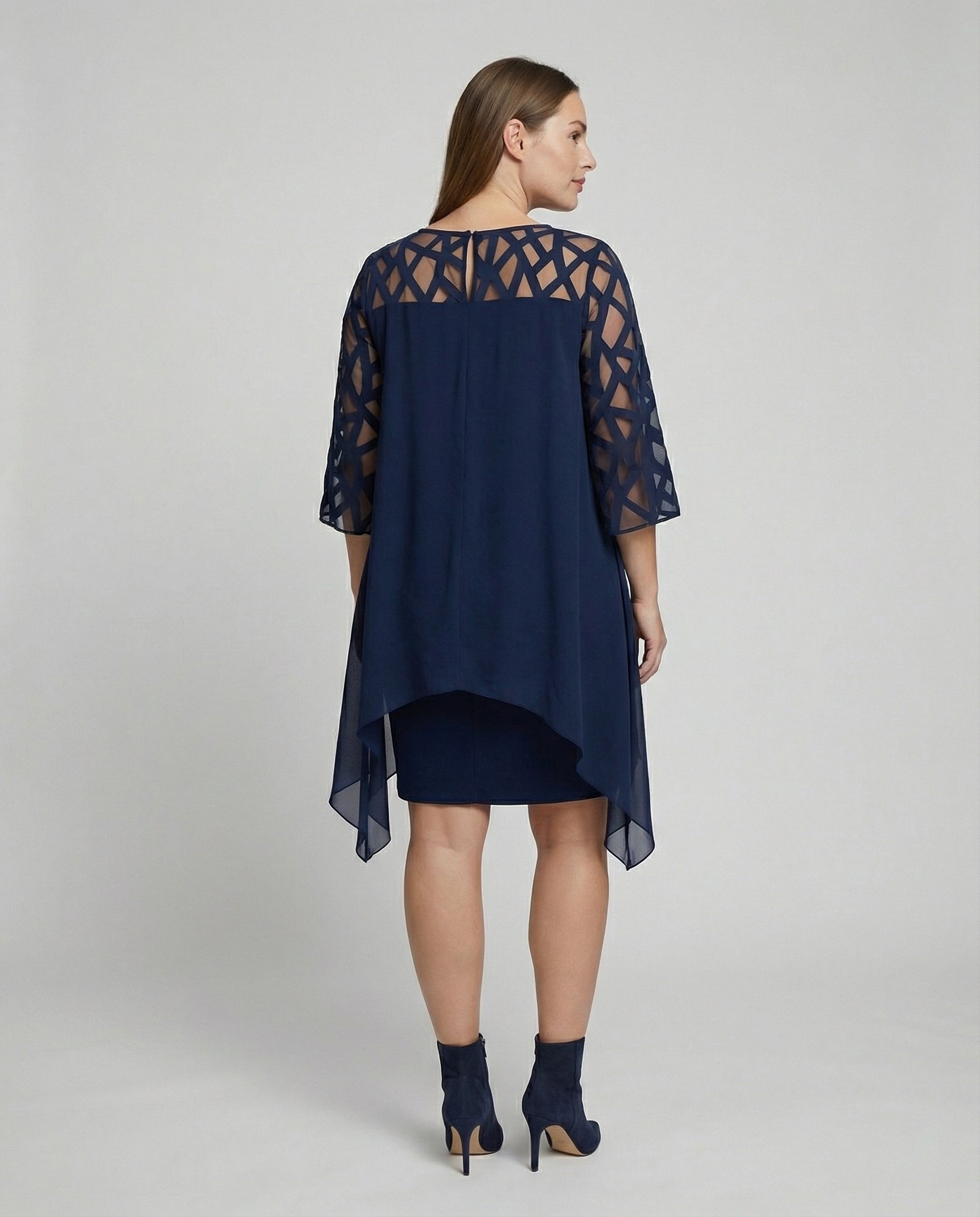 Elegant plus size midi dress-luxza-fashion20250205-Calm Wears-Blue-L-Calm Wears