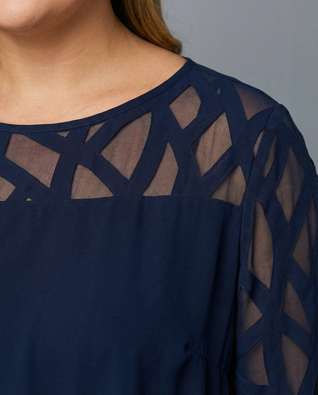 Elegant plus size midi dress-luxza-fashion20250205-Calm Wears-Blue-L-Calm Wears