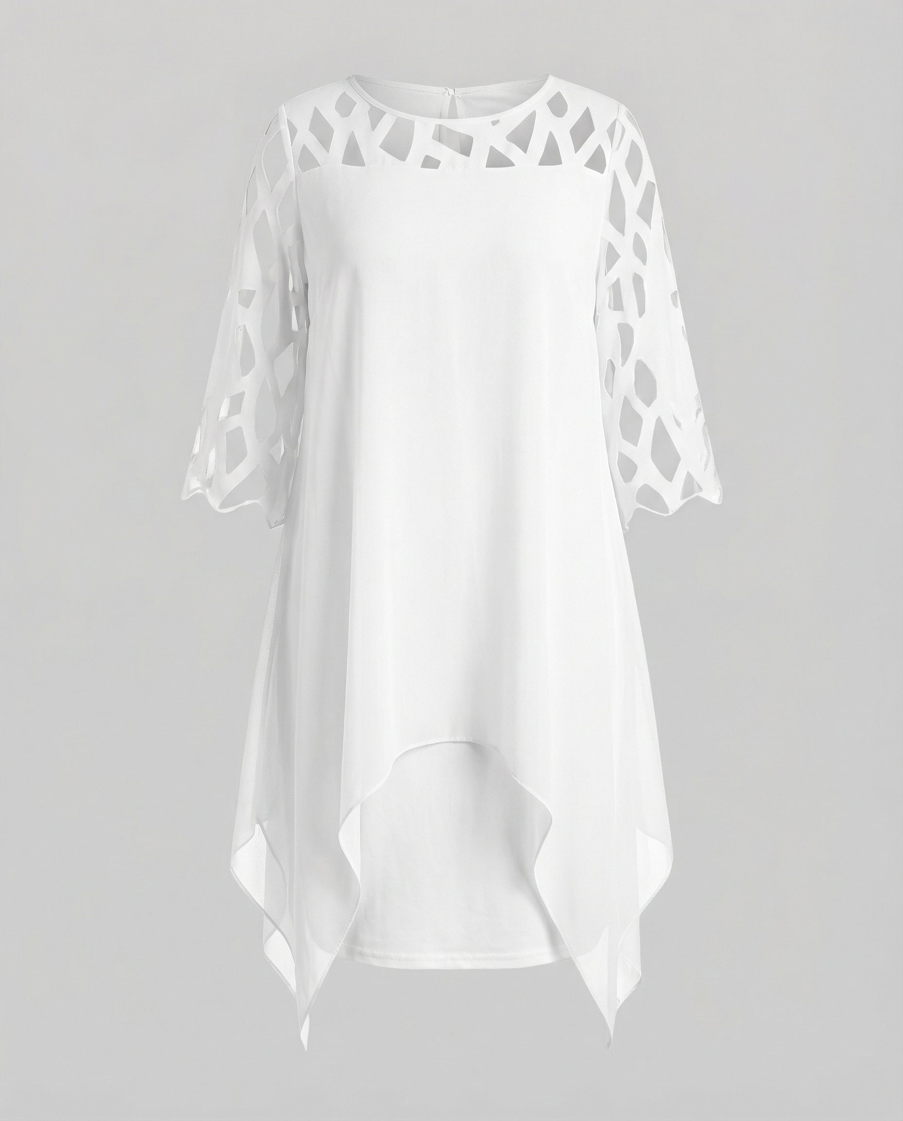 Elegant plus size midi dress-luxza-fashion20250205-Calm Wears-White-L-Calm Wears