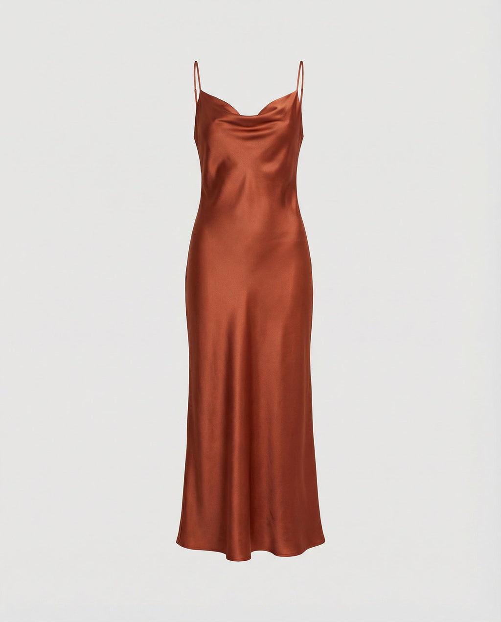 Elegant Satin Dress Women-modedirect20241216-Calm Wears-Brown-S-Calm Wears
