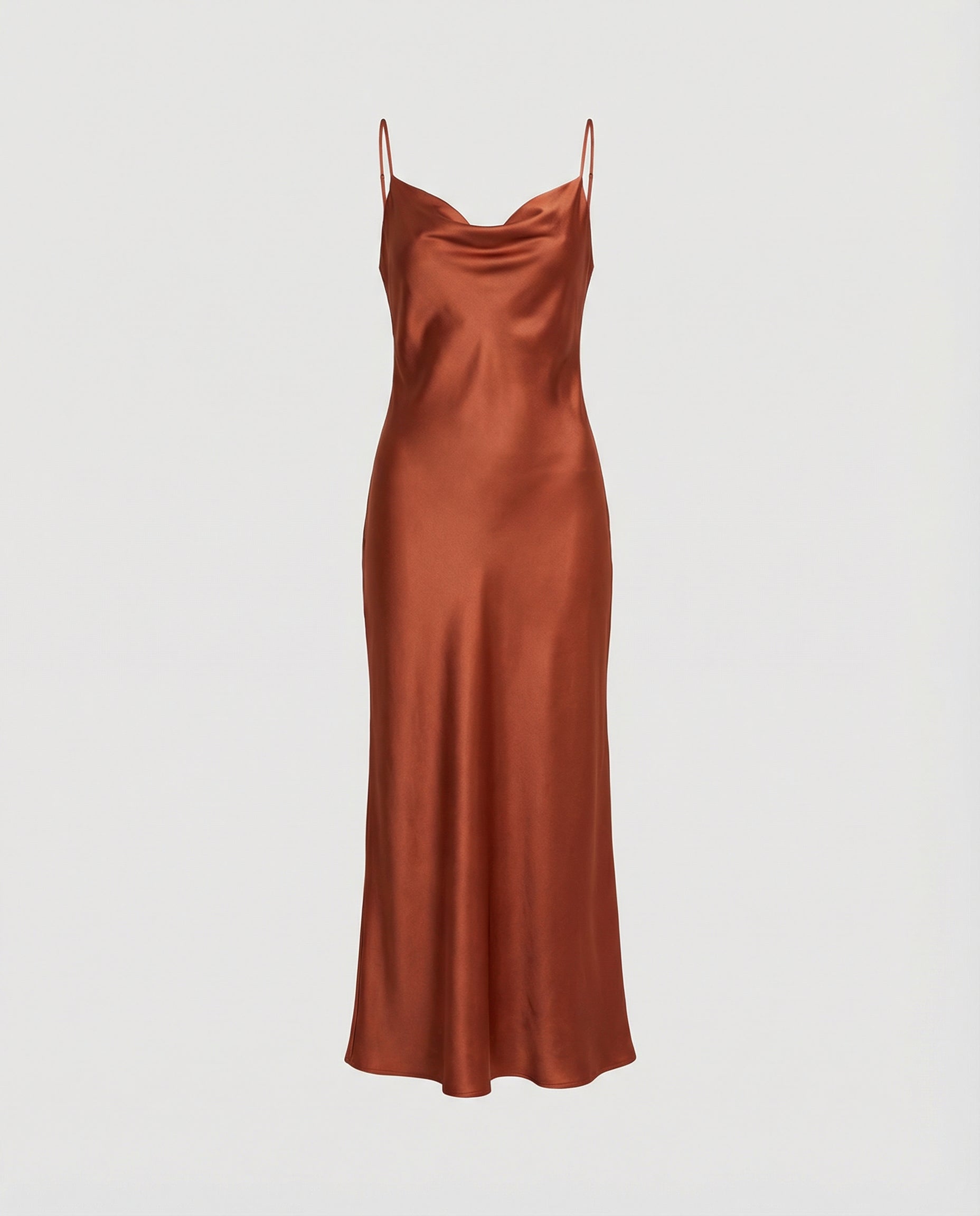 Elegant Satin Dress Women-modedirect20241216-Calm Wears-Brown-S-Calm Wears