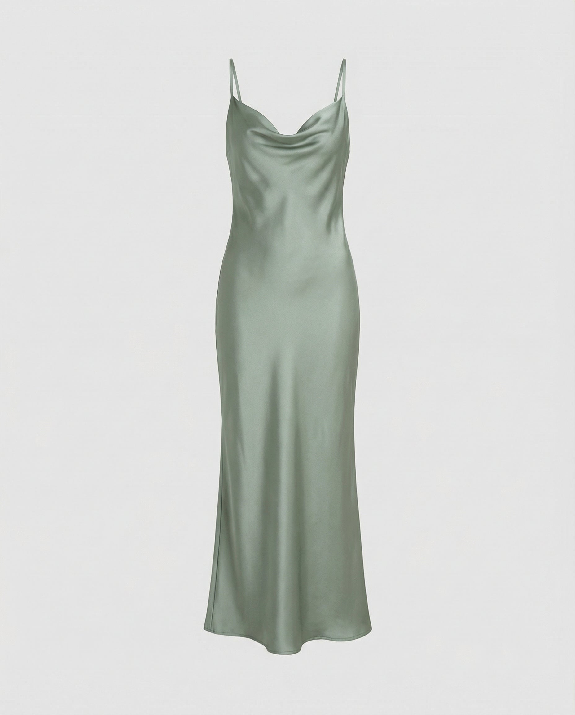Elegant Satin Dress Women-modedirect20241216-Calm Wears-Green-S-Calm Wears
