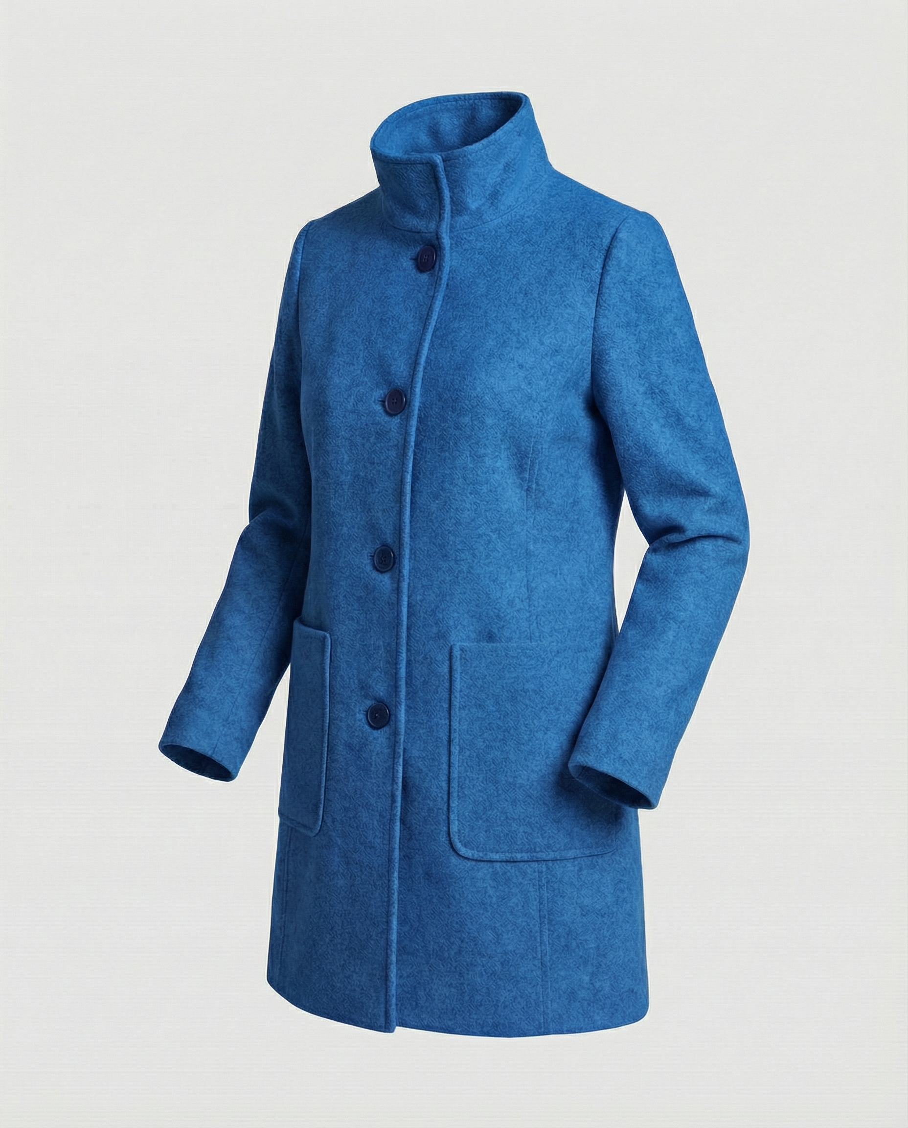 Elegant Short Coat Women-neumann mode20251226-Calm Wears-Blue-S (36)-Calm Wears