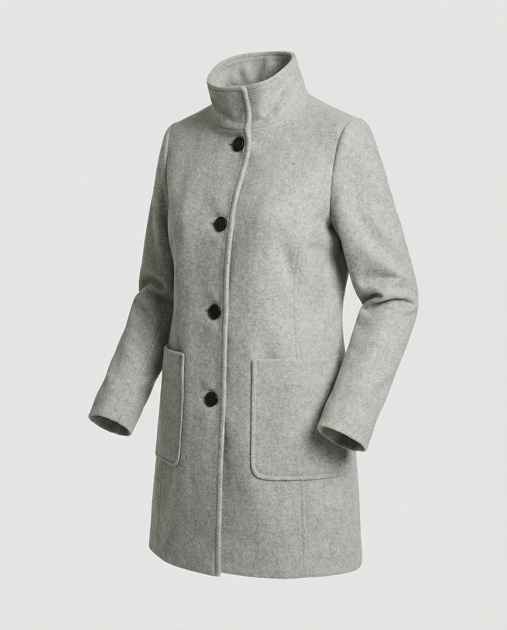 Elegant Short Coat Women-neumann mode20251226-Calm Wears-Gray-S (36)-Calm Wears