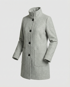 Elegant Short Coat Women-neumann mode20251226-Calm Wears-Gray-S (36)-Calm Wears