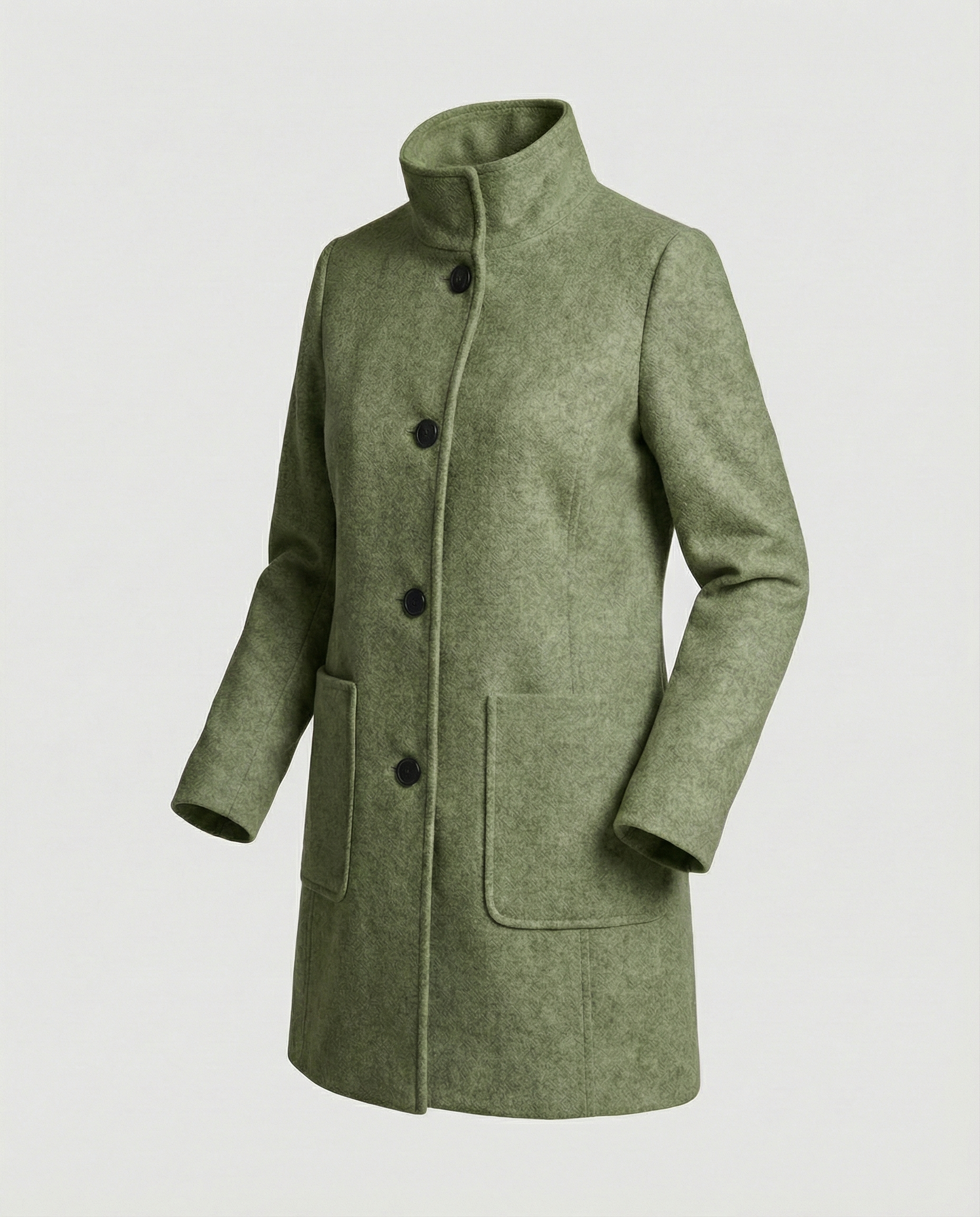 Elegant Short Coat Women-neumann mode20251226-Calm Wears-Green bean-S (36)-Calm Wears