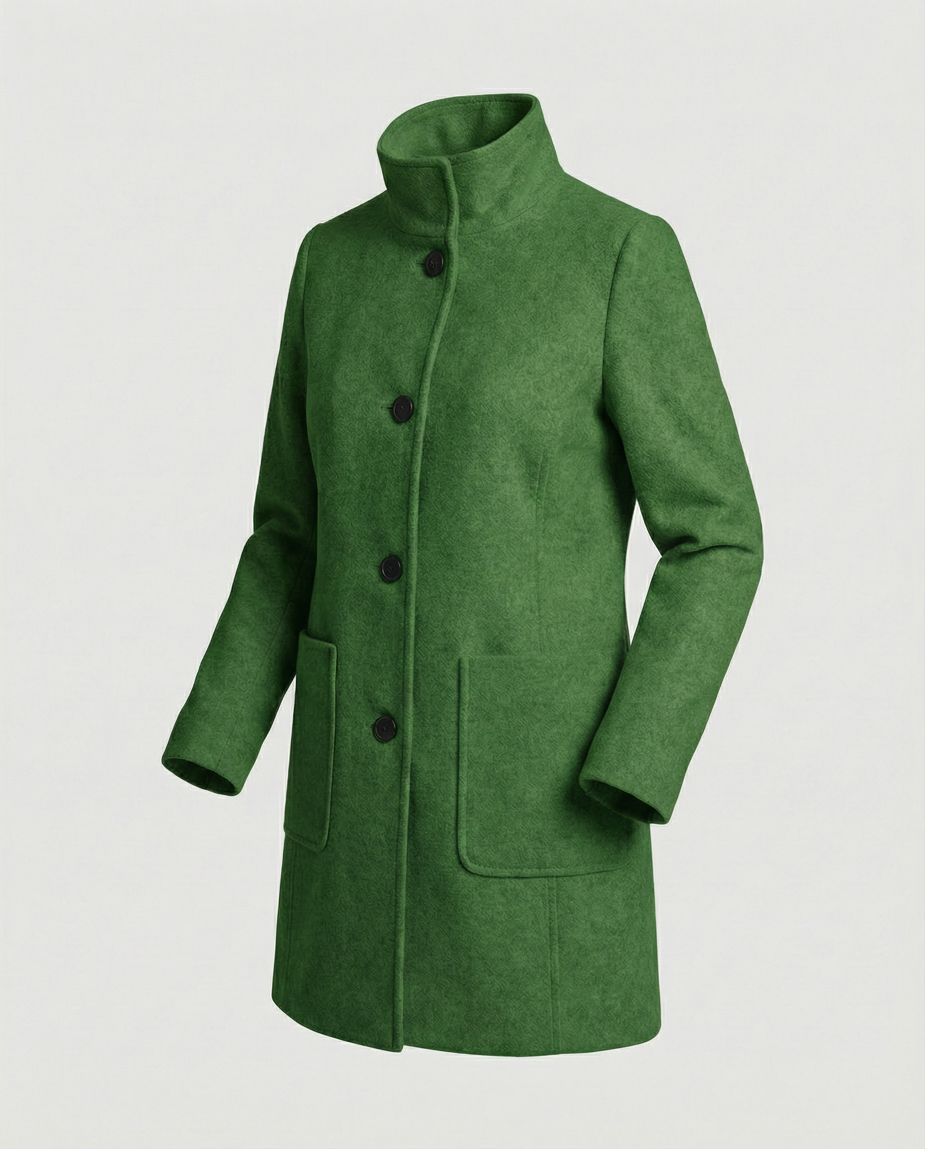 Elegant Short Coat Women-neumann mode20251226-Calm Wears-Green-S (36)-Calm Wears