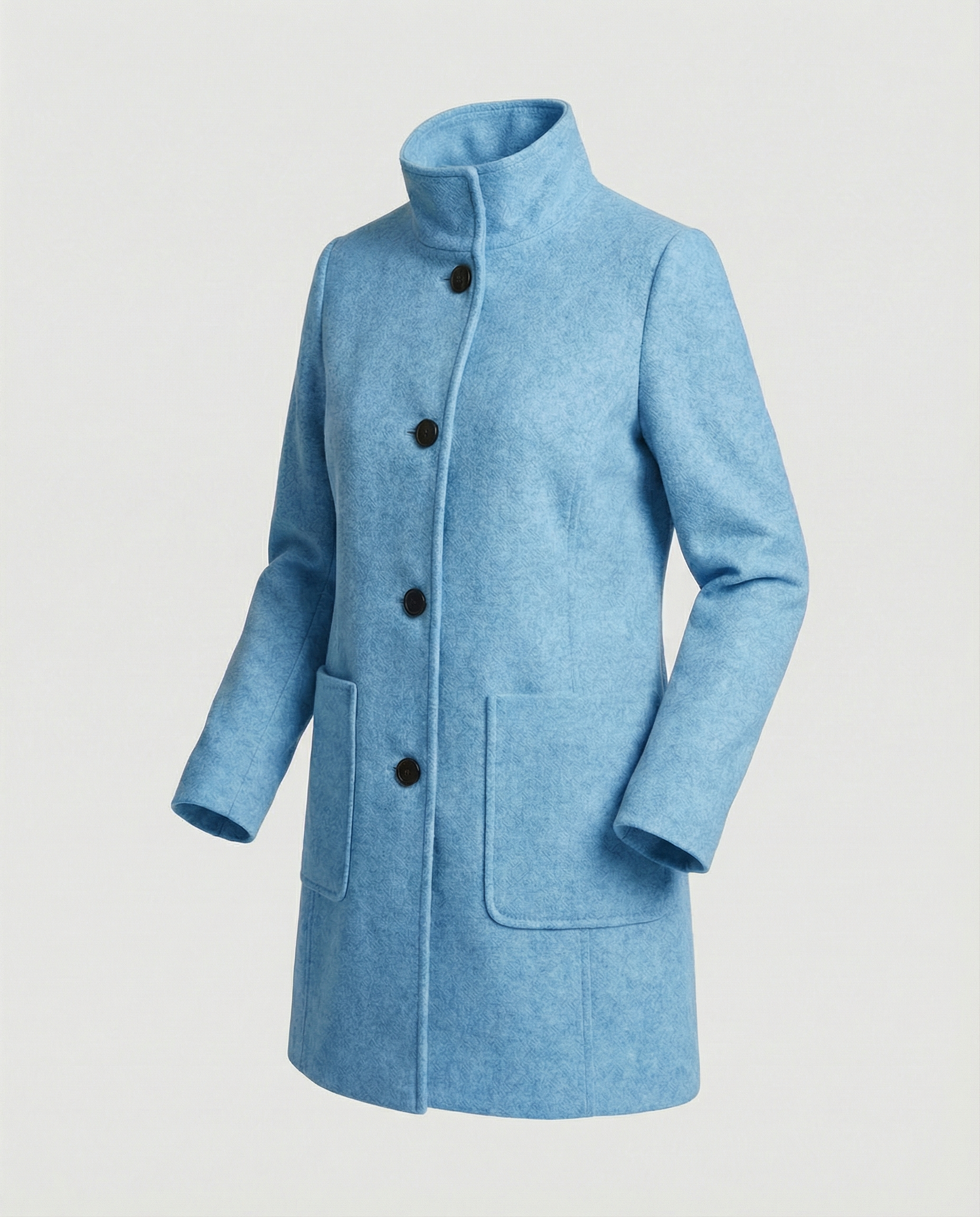 Elegant Short Coat Women-neumann mode20251226-Calm Wears-Light blue-S (36)-Calm Wears
