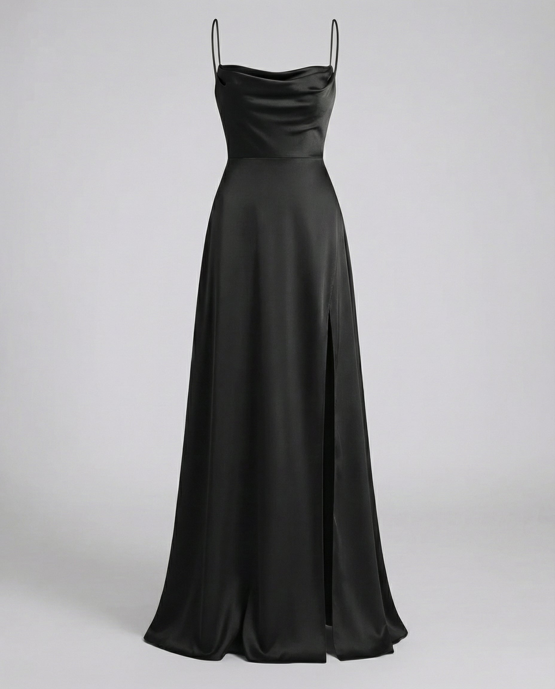 Elegant Silk Maxi Dress Women-nomda20250326-Calm Wears-Black-S-Calm Wears
