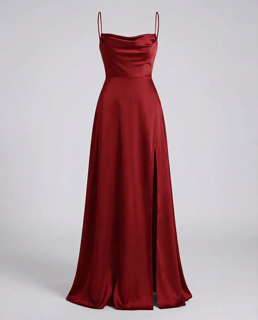 Elegant Silk Maxi Dress Women-nomda20250326-Calm Wears-Red-S-Calm Wears