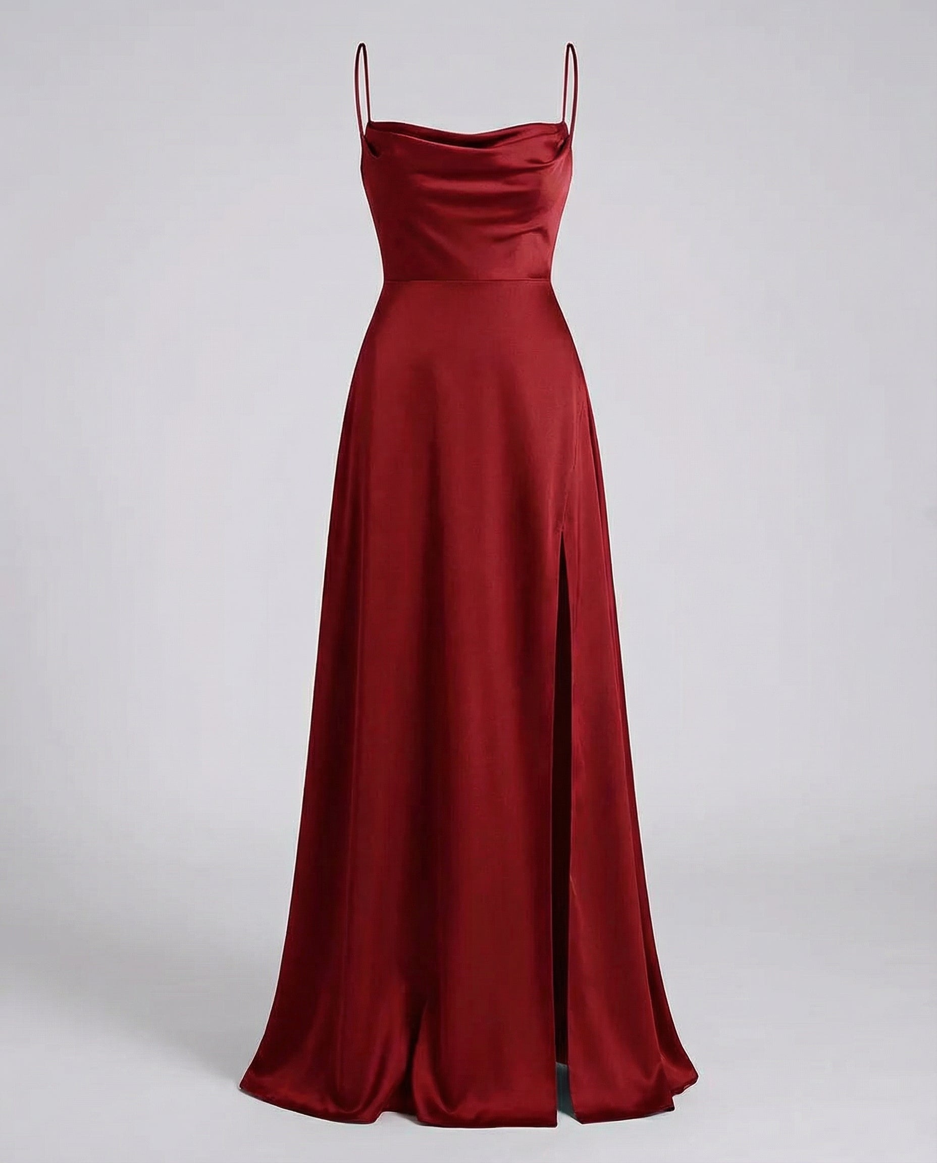 Elegant Silk Maxi Dress Women-nomda20250326-Calm Wears-Red-S-Calm Wears