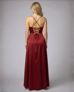Elegant Silk Maxi Dress Women-nomda20250326-Calm Wears-Red-S-Calm Wears