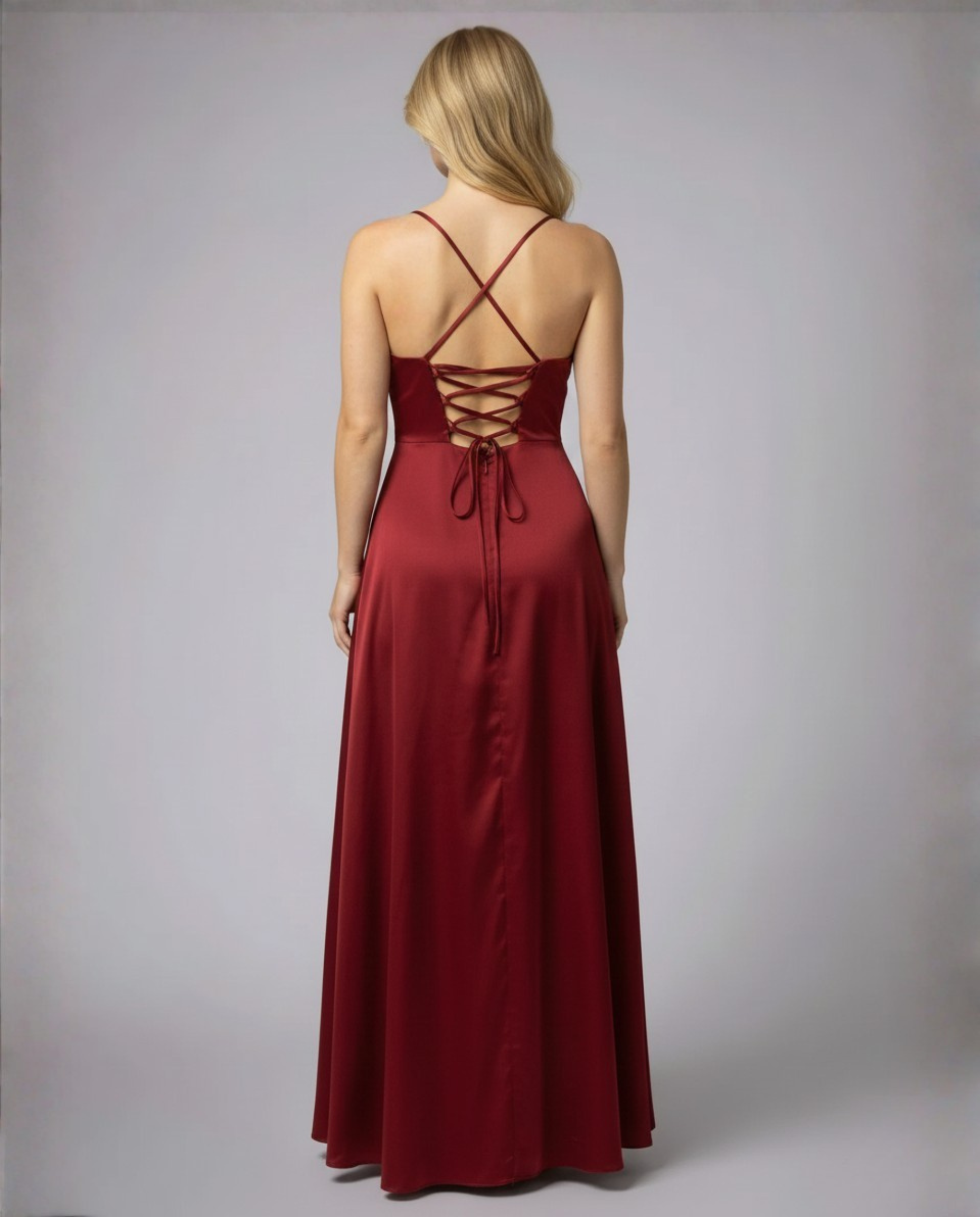 Elegant Silk Maxi Dress Women-nomda20250326-Calm Wears-Red-S-Calm Wears