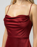 Elegant Silk Maxi Dress Women-nomda20250326-Calm Wears-Red-S-Calm Wears
