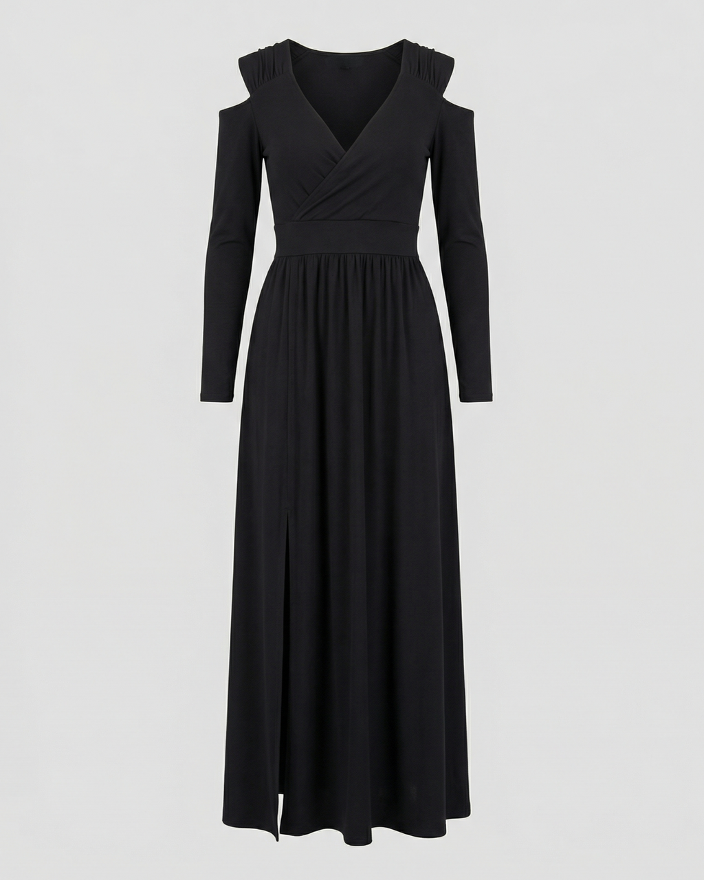 Elegant Split Evening Maxi Dress-deqalli20240919-Calm Wears-Black-S-Calm Wears