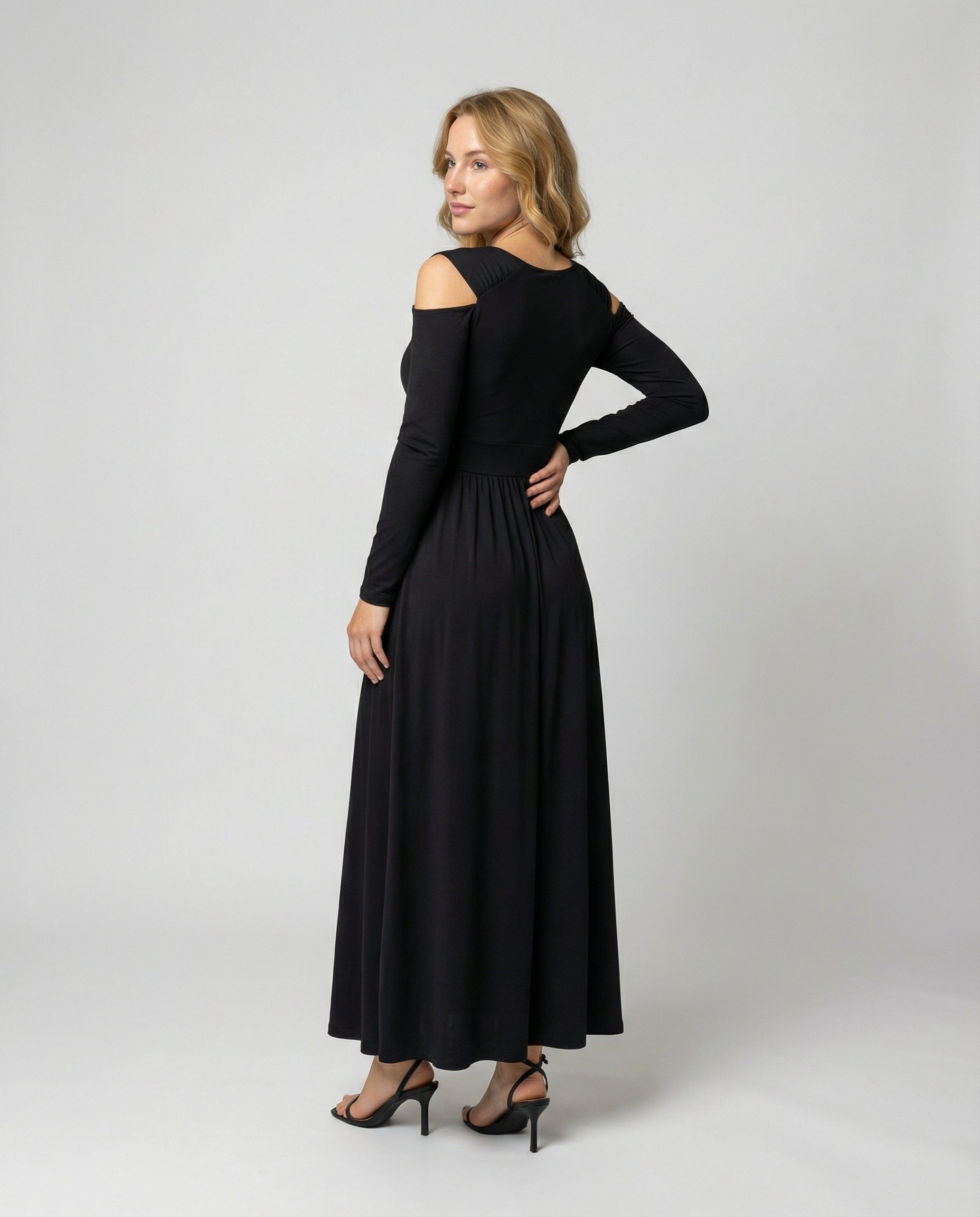 Elegant Split Evening Maxi Dress-deqalli20240919-Calm Wears-Black-S-Calm Wears