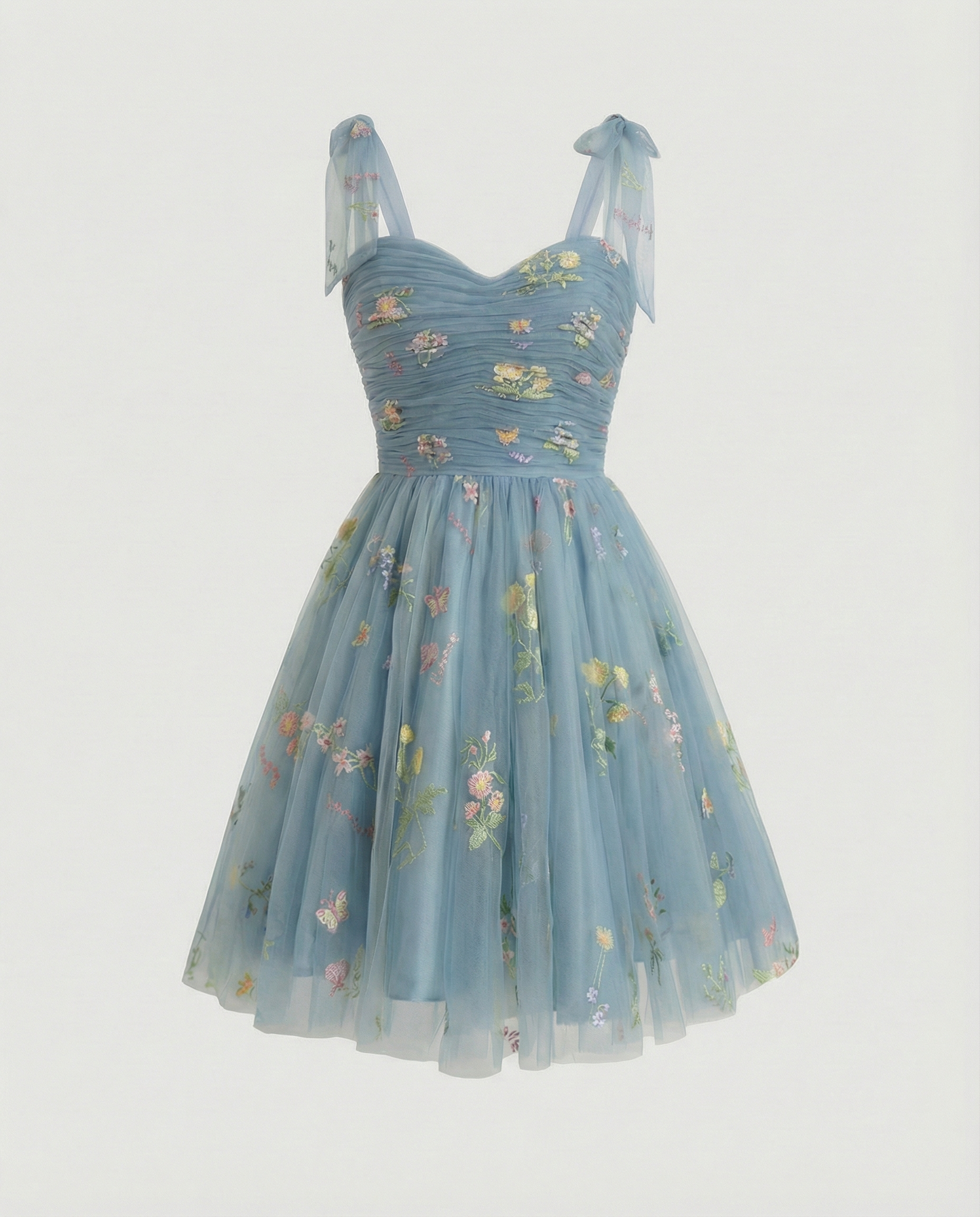 Elegant Tulle Ball Gown Women-mallinna16042024-Calm Wears-Blue - short-XS-Calm Wears