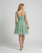 Elegant Tulle Ball Gown Women-mallinna16042024-Calm Wears-Green - long-XS-Calm Wears