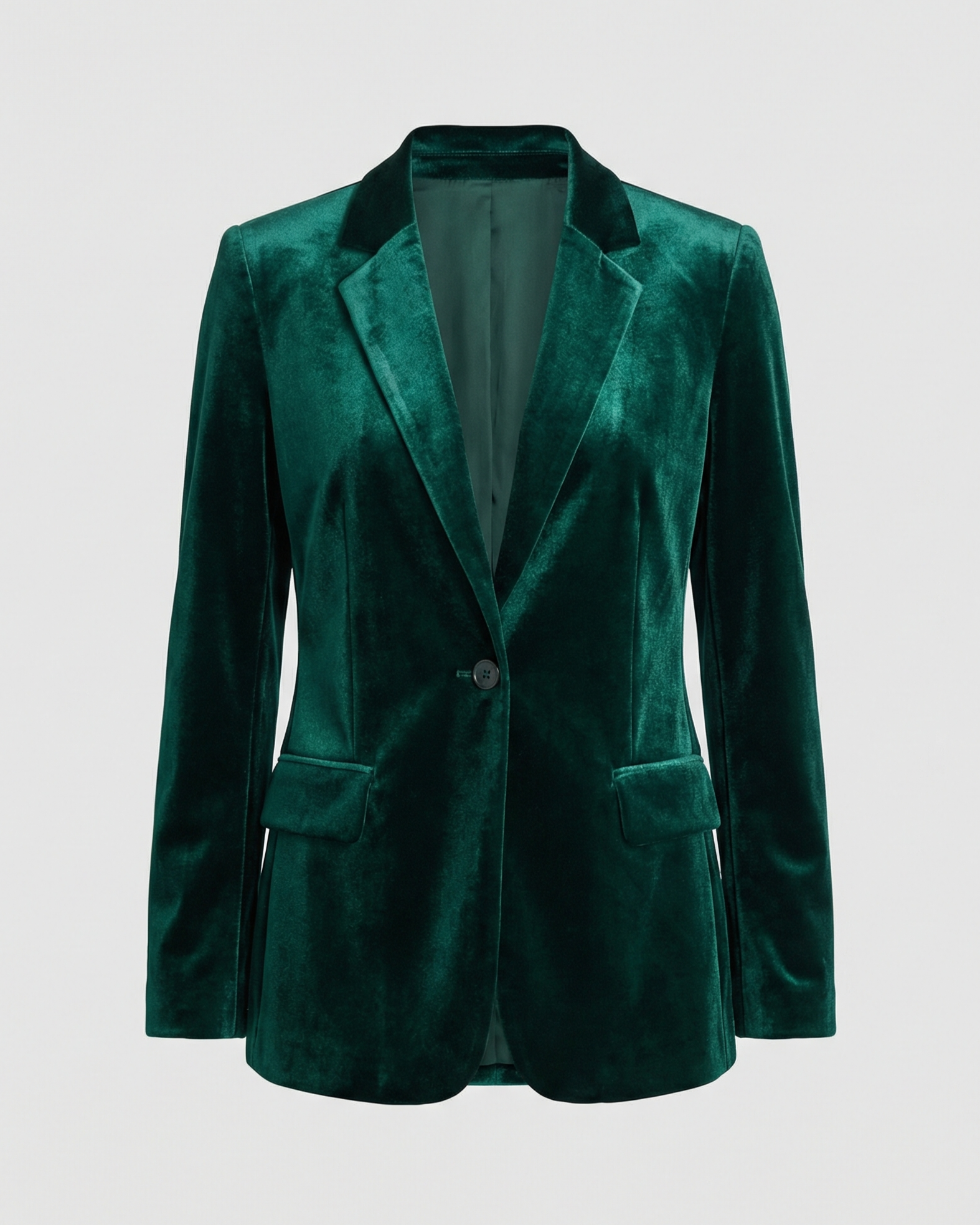 Elegant Velvet Blazer Women's Jacket-inrosy20240425-Calm Wears-Green-S-Calm Wears