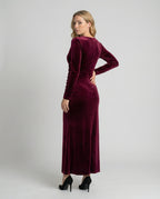 Elegant Velvet Bodycon Dress-bellesofie20240918-Calm Wears-Red-S-Calm Wears