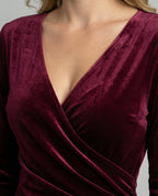 Elegant Velvet Bodycon Dress-bellesofie20240918-Calm Wears-Red-S-Calm Wears