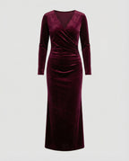 Elegant Velvet Bodycon Dress-bellesofie20240918-Calm Wears-Red-S-Calm Wears