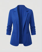 Elegant Women Blazer Tailored-https://detail.1688.com/offer/838721433053.html-Calm Wears-Blue-S-Calm Wears