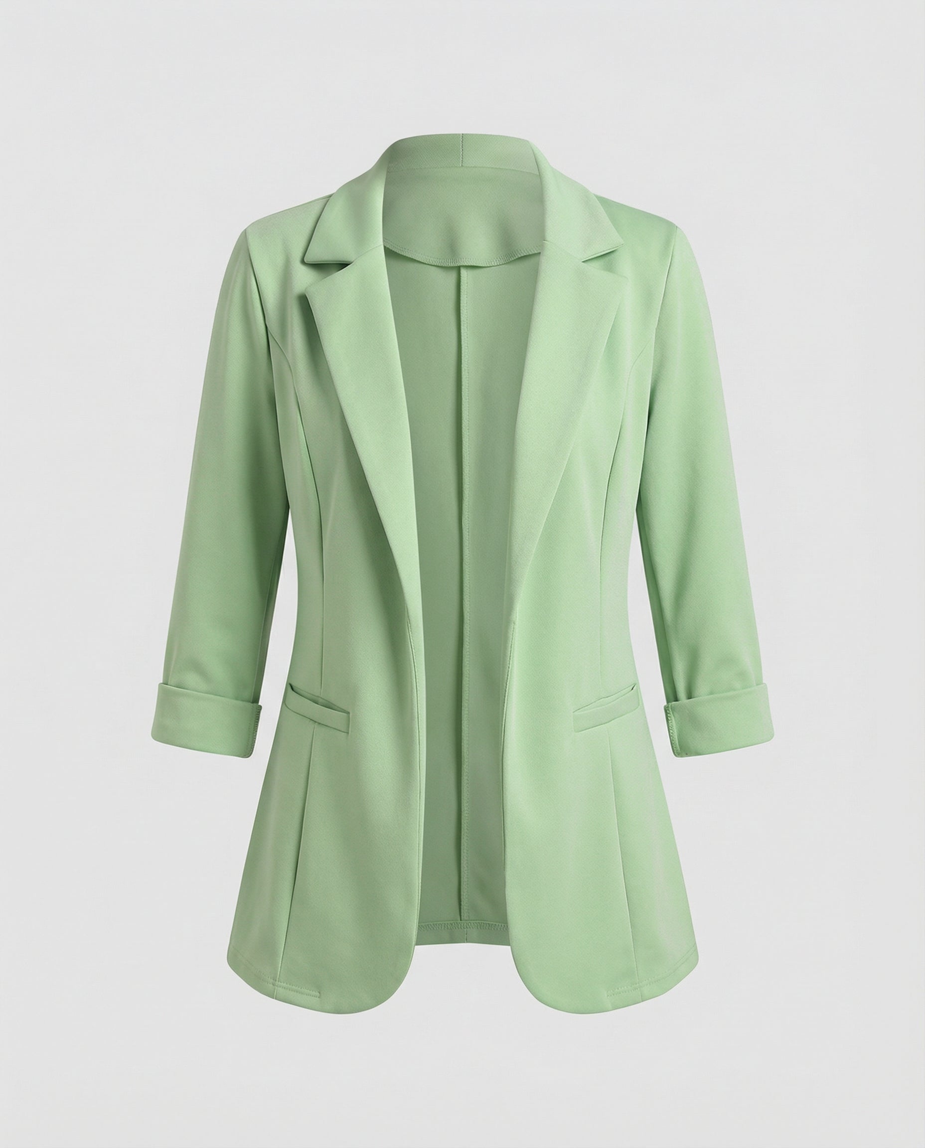 Elegant Women Blazer Tailored-https://detail.1688.com/offer/838721433053.html-Calm Wears-Light green-S-Calm Wears