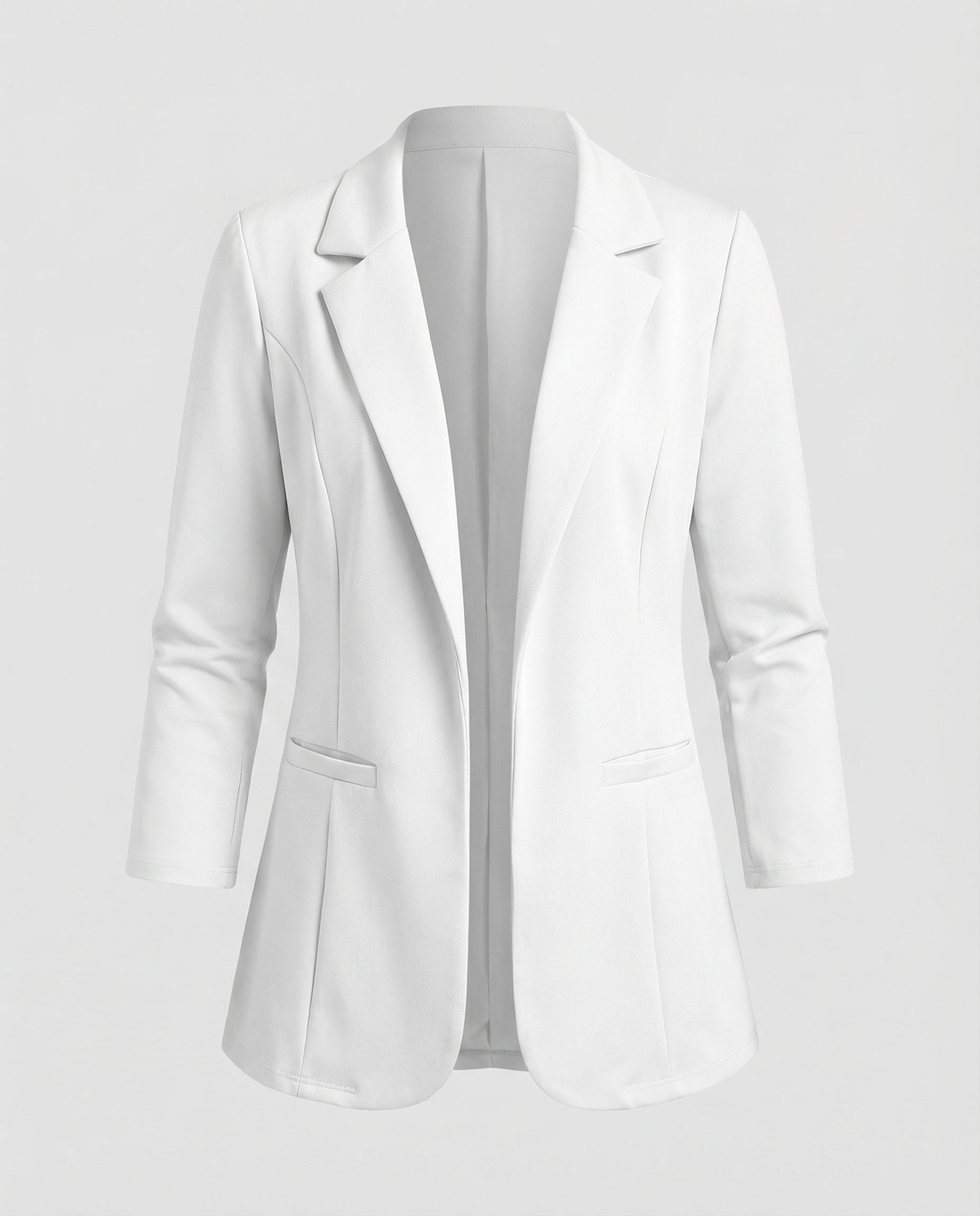 Elegant Women Blazer Tailored-https://detail.1688.com/offer/838721433053.html-Calm Wears-White-S-Calm Wears
