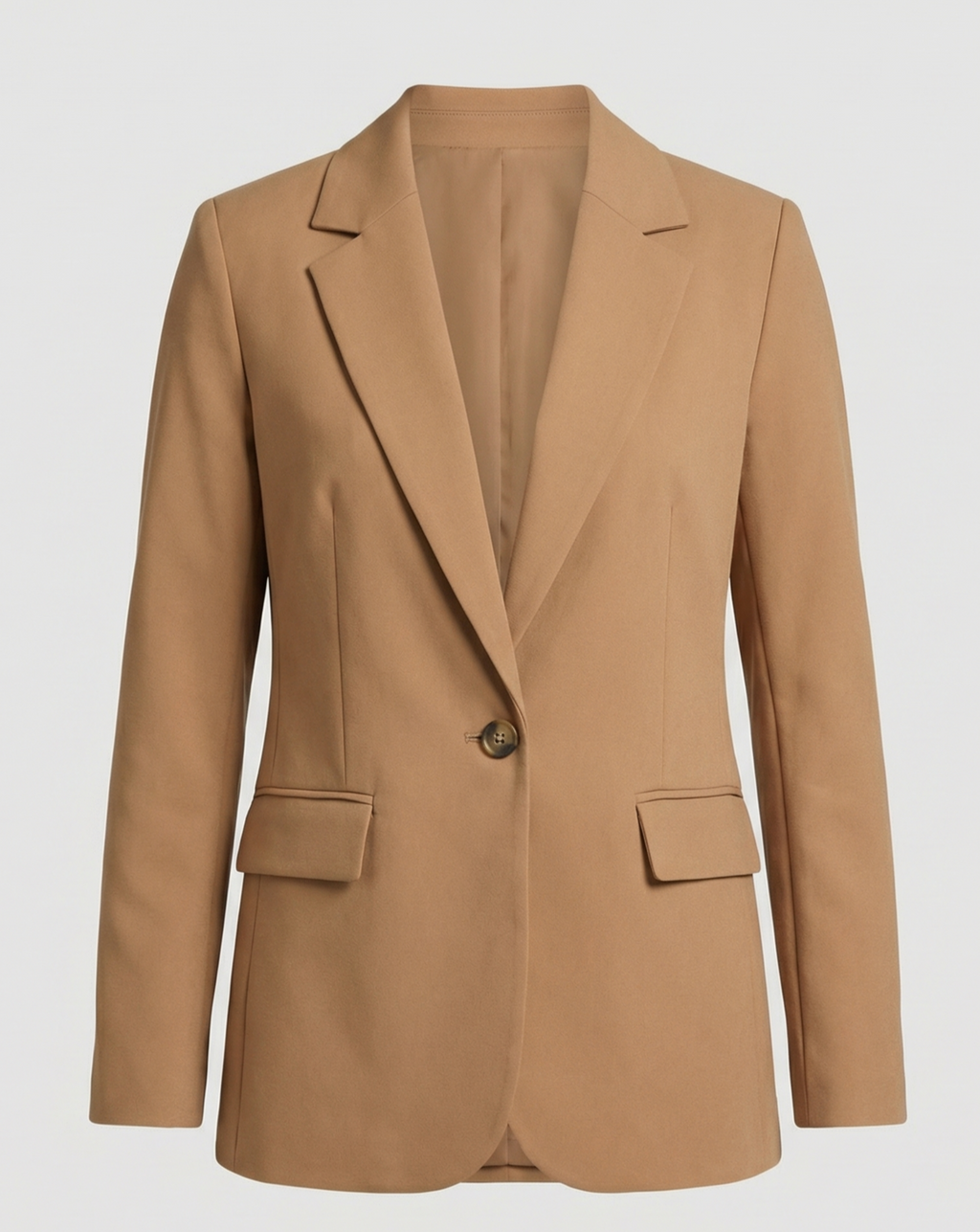 Elegant Women's Blazer-velvets-fashion20251113-Calm Wears-Khaki-S-Calm Wears