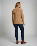 Elegant Women's Blazer-velvets-fashion20251113-Calm Wears-Khaki-S-Calm Wears
