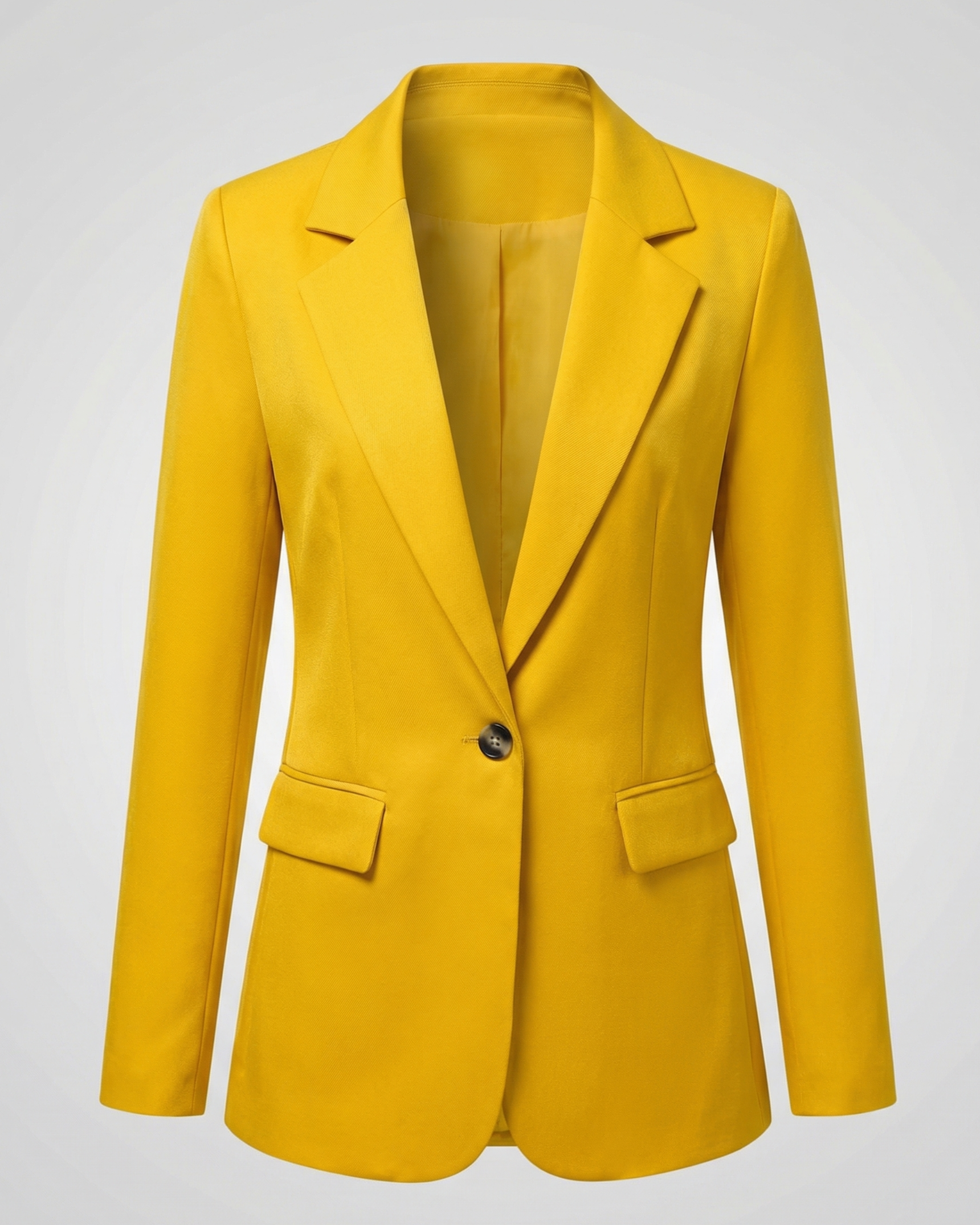 Elegant Women's Blazer-velvets-fashion20251113-Calm Wears-Yellow-S-Calm Wears