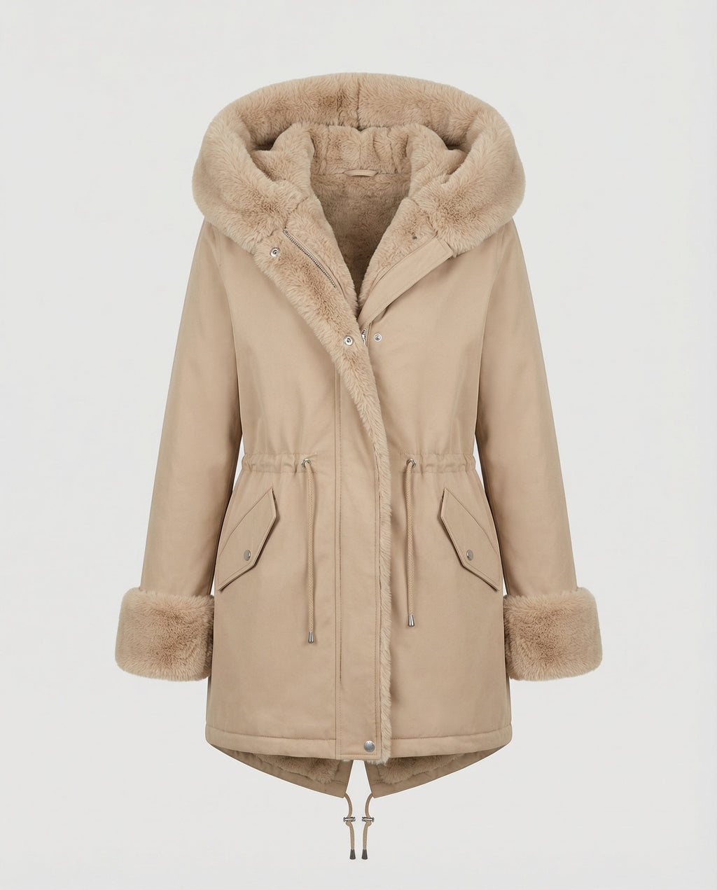 Elegant Women's Faux Fur Jacket-luna20251114-Calm Wears-Apricot-S-Calm Wears
