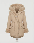 Elegant Women's Faux Fur Jacket-luna20251114-Calm Wears-Apricot-S-Calm Wears