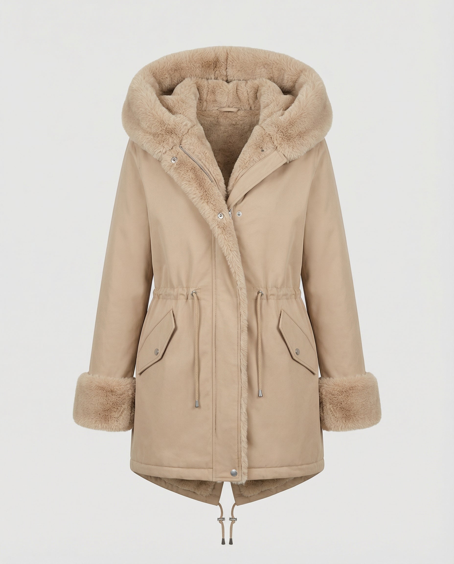 Elegant Women's Faux Fur Jacket-luna20251114-Calm Wears-Apricot-S-Calm Wears