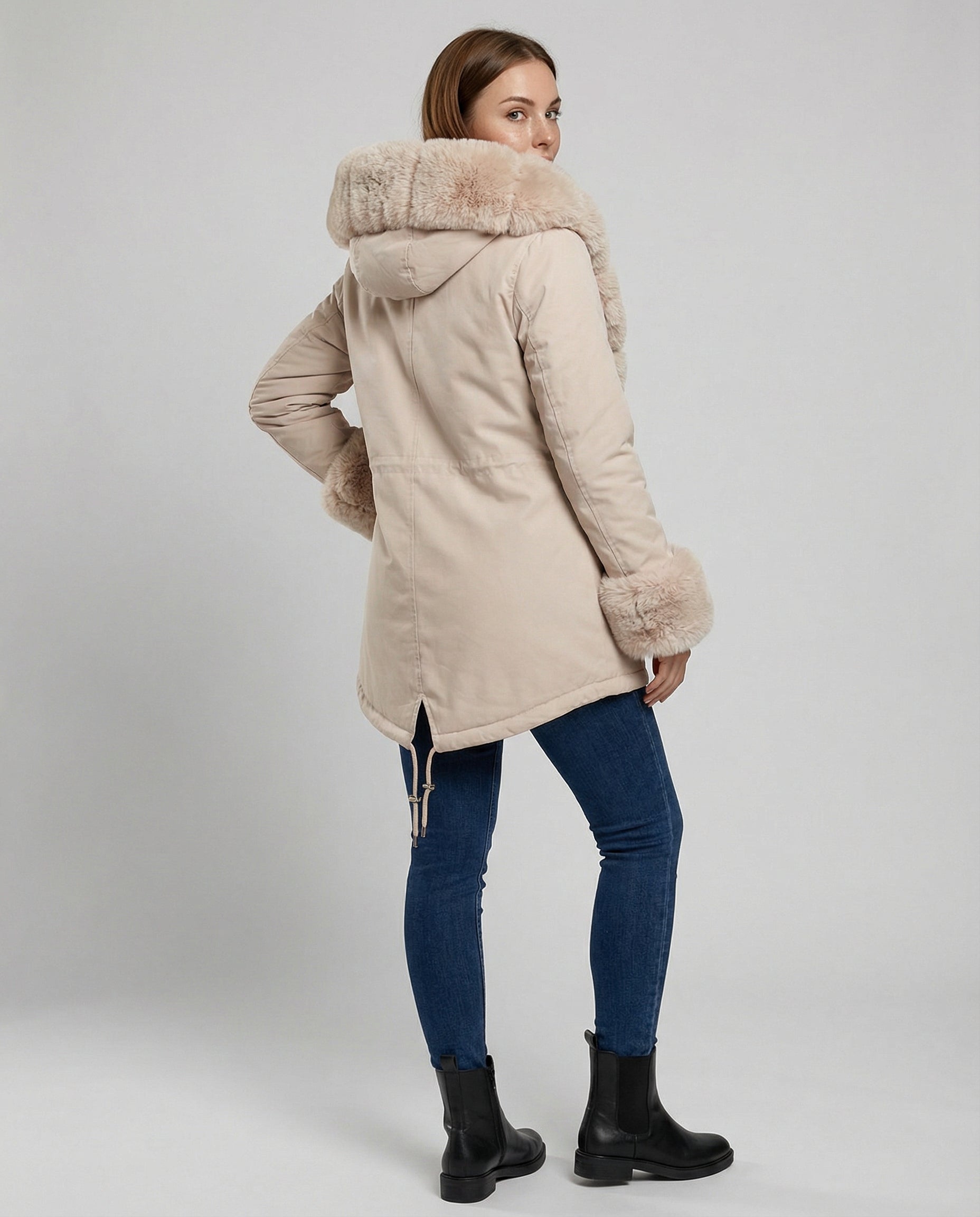 Elegant Women's Faux Fur Jacket-luna20251114-Calm Wears-Apricot-S-Calm Wears
