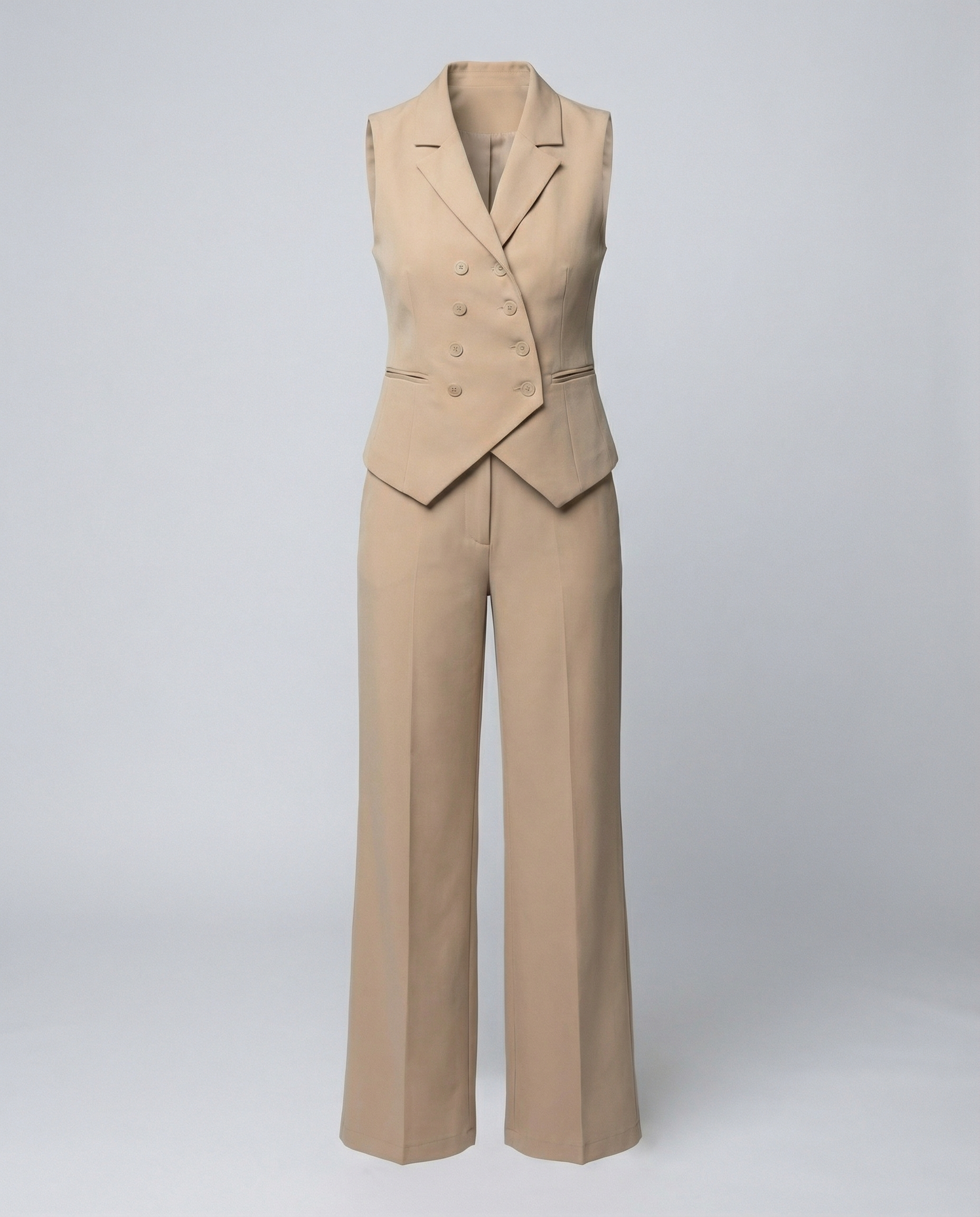 Elegant women's suit set-jessmarcy20250304-Calm Wears-Beige-XS-Calm Wears