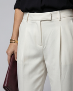 Elegant women's waist pants-stylerose20250401-Calm Wears-White-XS-Calm Wears