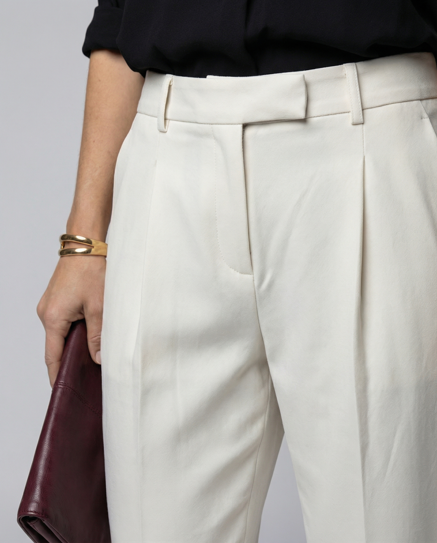 Elegant women's waist pants-stylerose20250401-Calm Wears-White-XS-Calm Wears