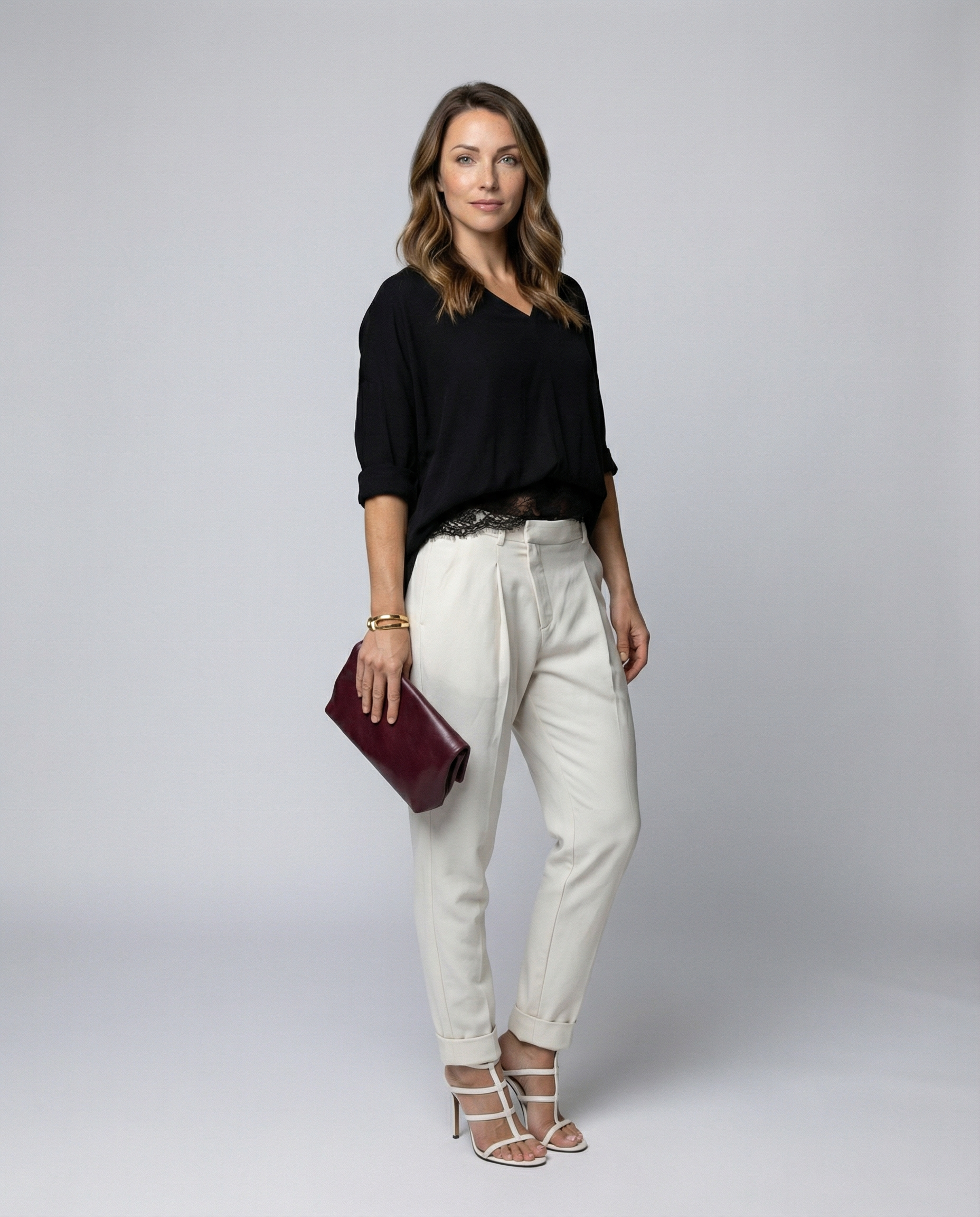 Elegant women's waist pants-stylerose20250401-Calm Wears-White-XS-Calm Wears