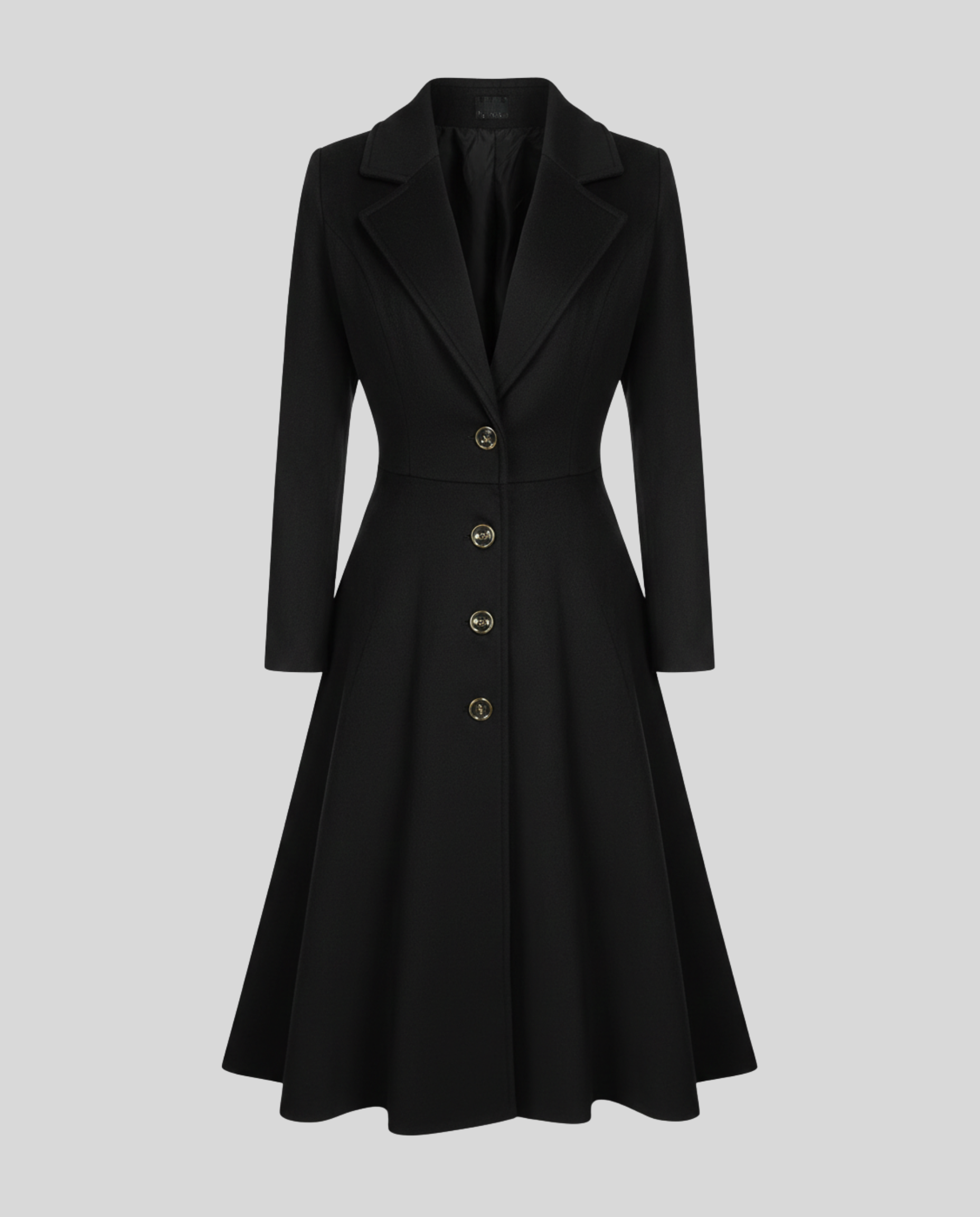 Elegant women's wool coat winter-https://detail.1688.com/offer/732138235917.html-Calm Wears-Black-S-Calm Wears