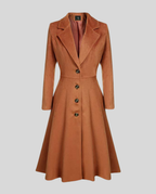 Elegant women's wool coat winter-https://detail.1688.com/offer/732138235917.html-Calm Wears-Brown-S-Calm Wears
