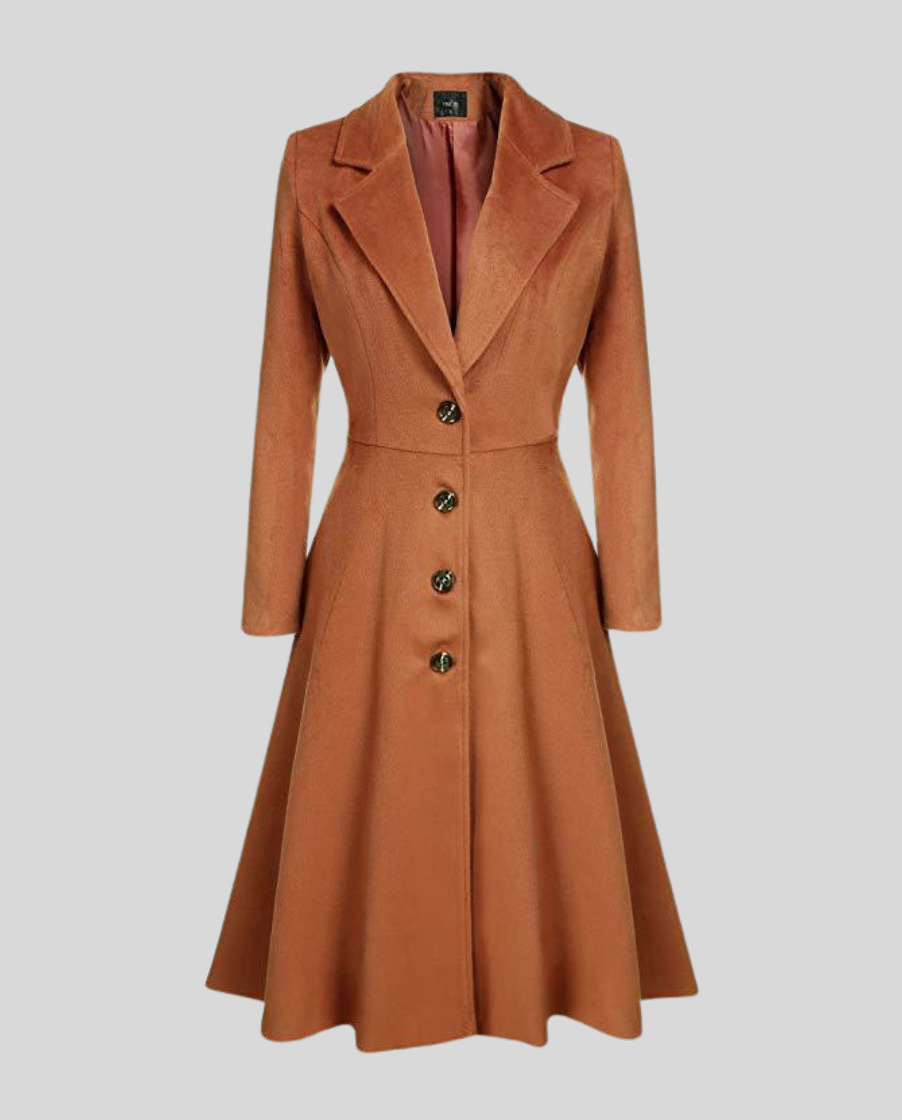 Elegant women's wool coat winter-https://detail.1688.com/offer/732138235917.html-Calm Wears-Brown-S-Calm Wears