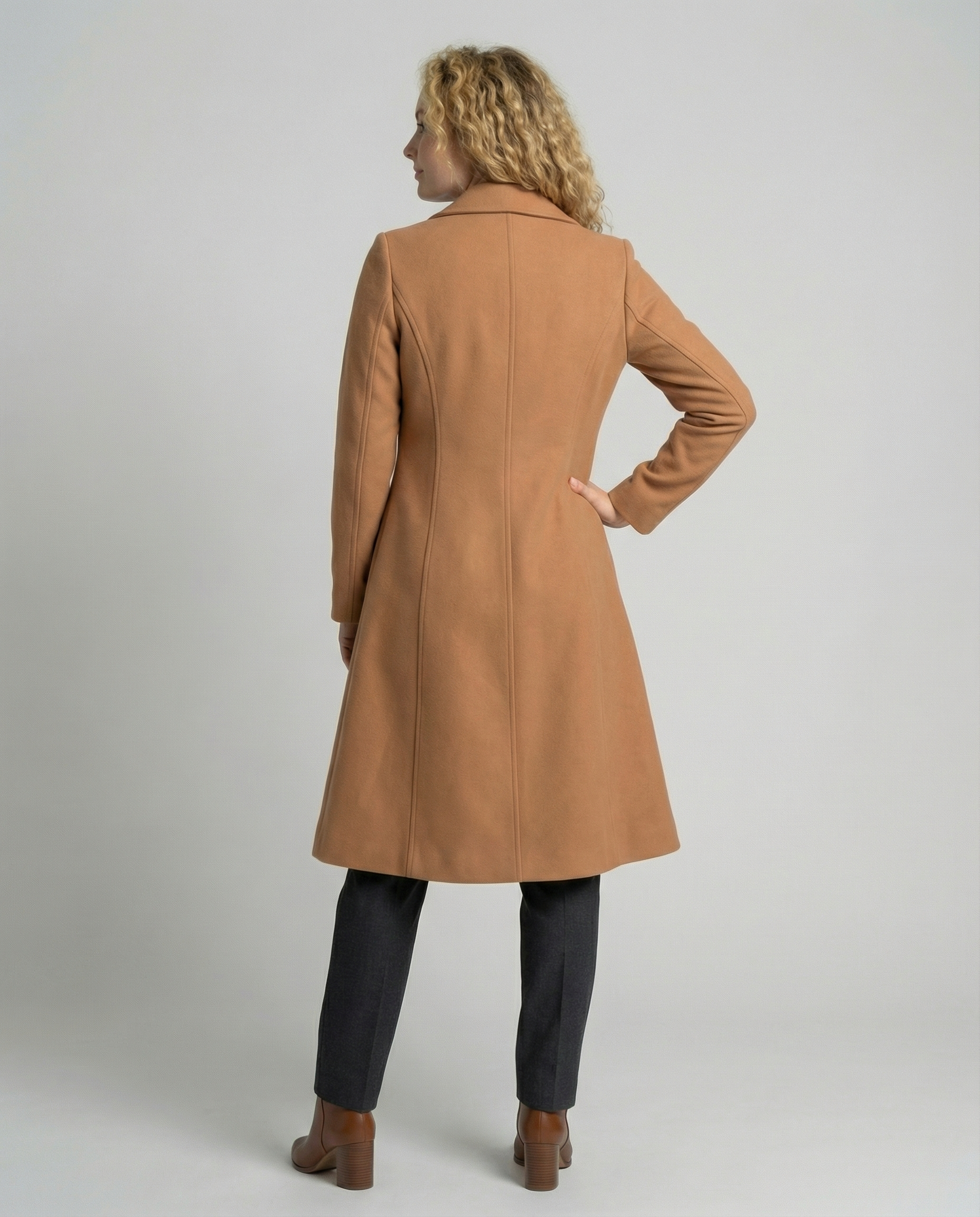 Elegant women's wool coat winter-https://detail.1688.com/offer/732138235917.html-Calm Wears-Brown-S-Calm Wears