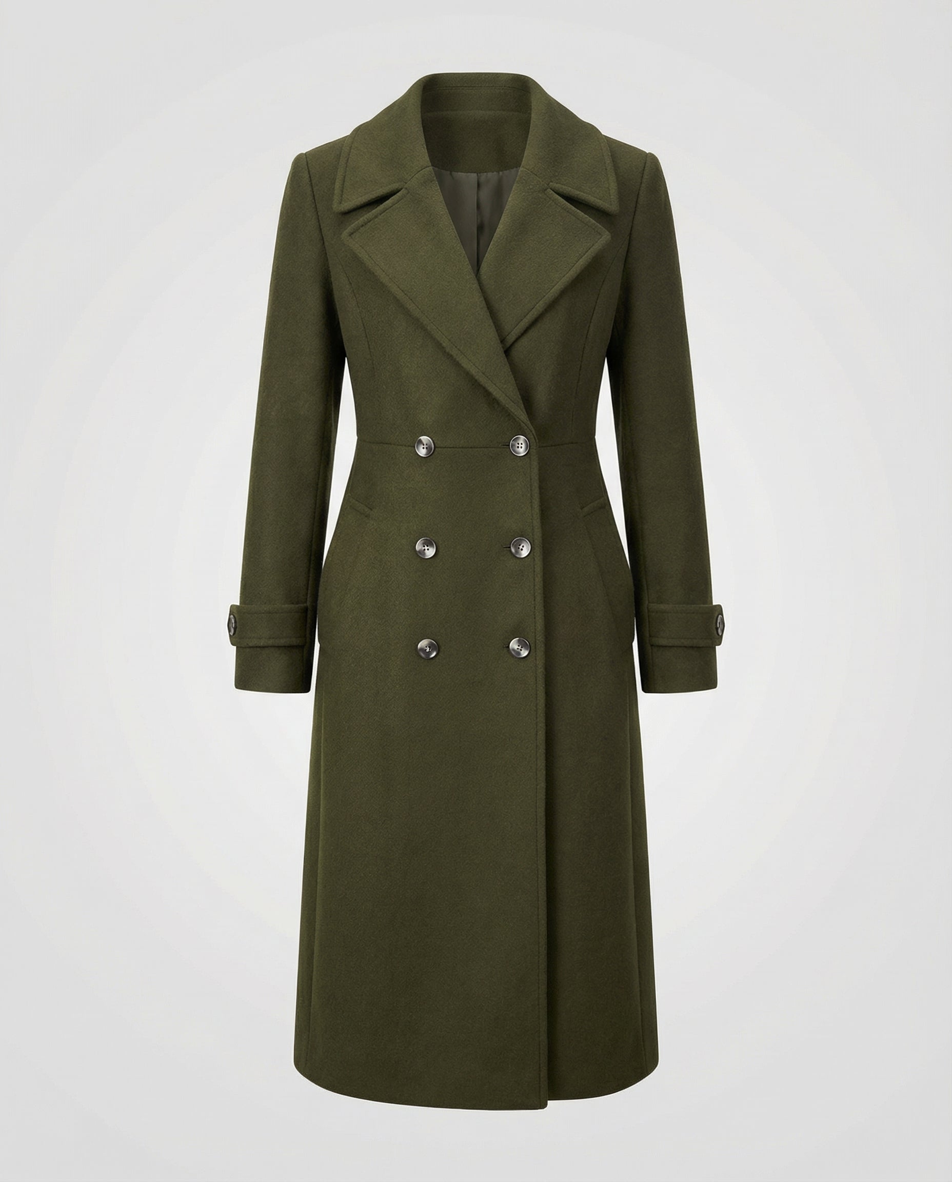 Elegant Wool Coat Women-https://detail.1688.com/offer/900032936798.html-Calm Wears-Green-S-Calm Wears
