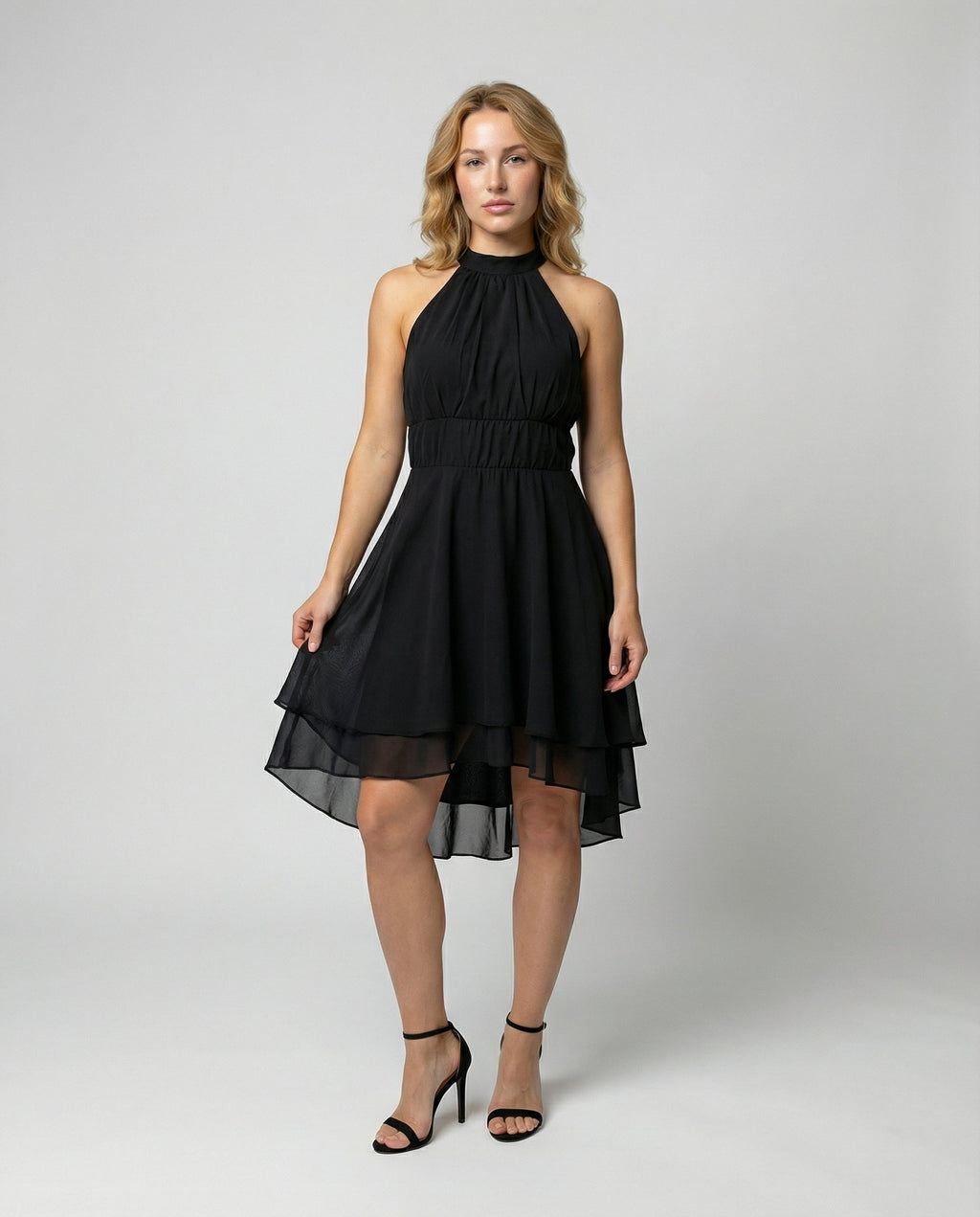 Enchanting Ruffled Summer Dress Women-amelie amsterdam20240830-Calm Wears-Black-S-Calm Wears