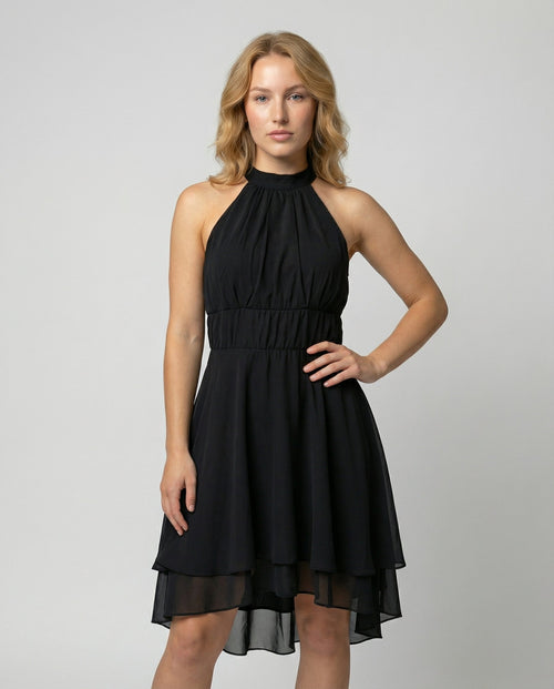 Enchanting Ruffled Summer Dress Women-amelie amsterdam20240830-Calm Wears-Black-S-Calm Wears