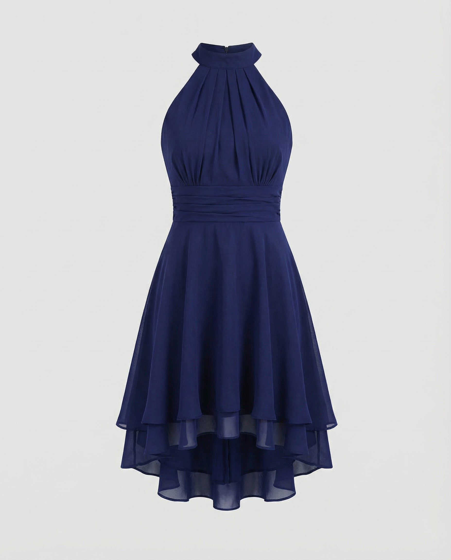 Enchanting Ruffled Summer Dress Women-amelie amsterdam20240830-Calm Wears-Navy blue-S-Calm Wears