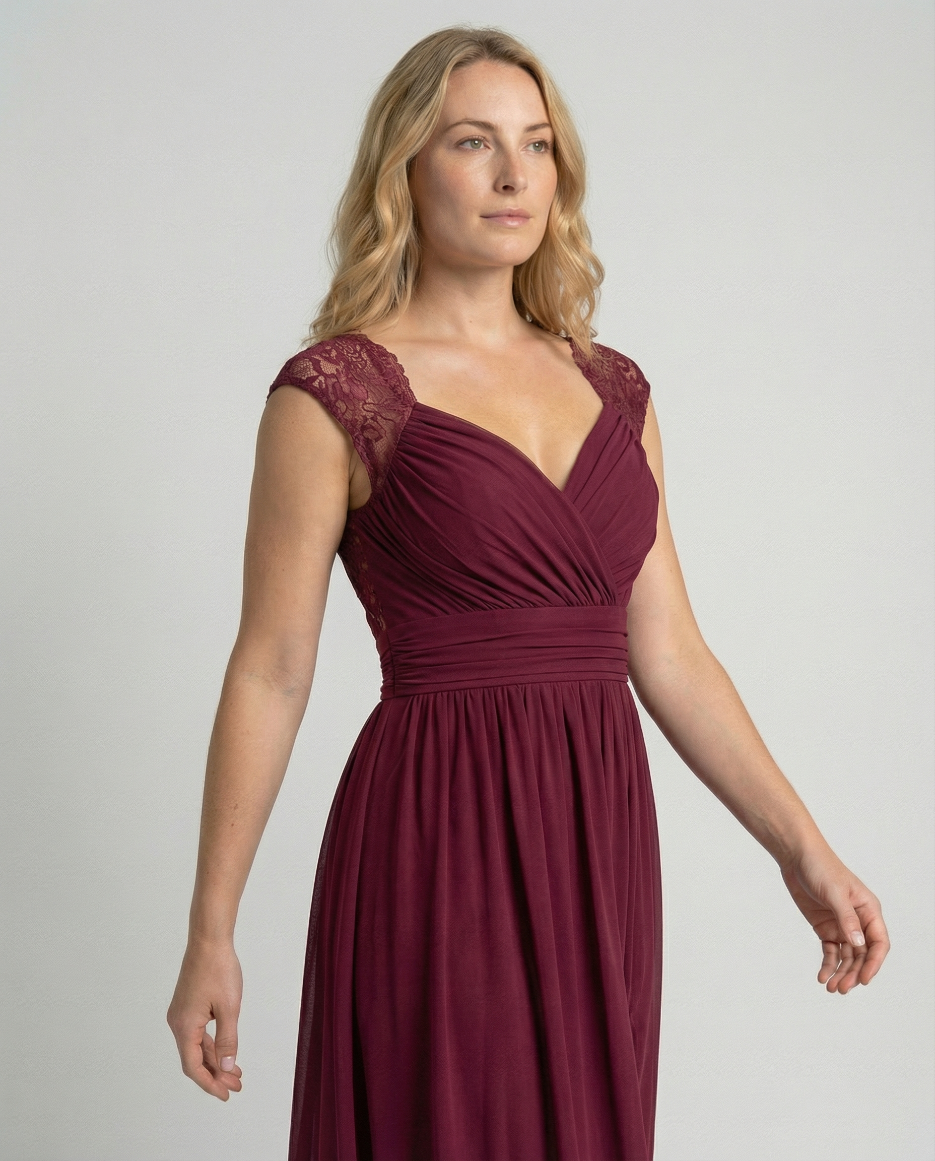 Evening dress women V-neck-https://detail.1688.com/offer/675064902852.html-Calm Wears-Wine red-S-Calm Wears