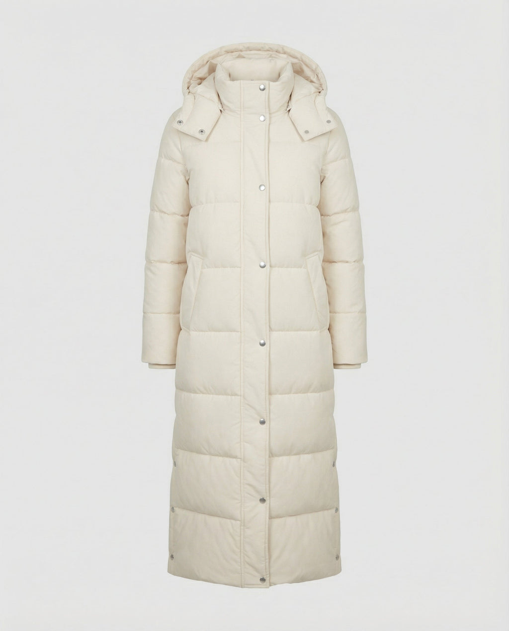 Extra Long Women's Padded Jacket-huis van stijl20240917-Calm Wears-Beige-L-Calm Wears